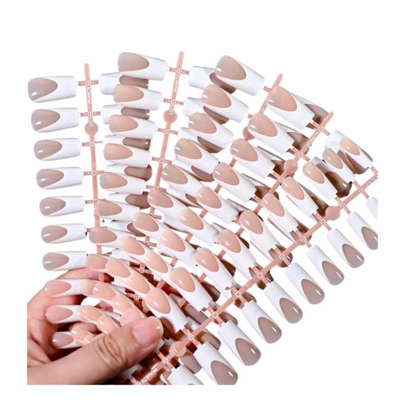 Mafana Softgel Tips Long Nude white Deep French squared 120pcs
