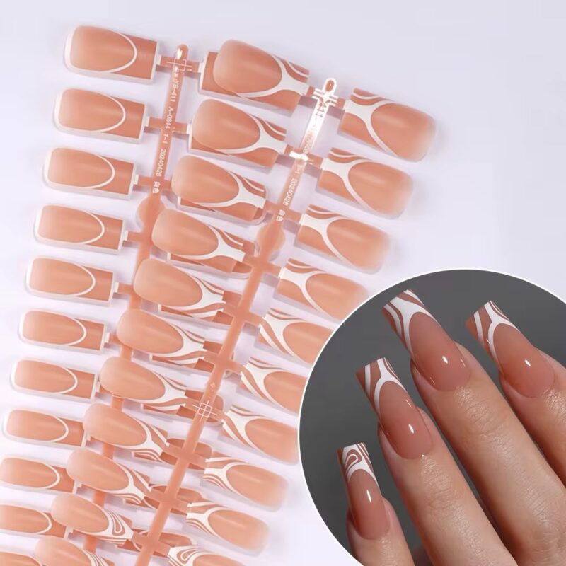 Softgel Tips nude white Lines