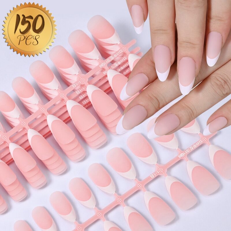 Mafana Softgel Tips Short light Peach almond 150PCS