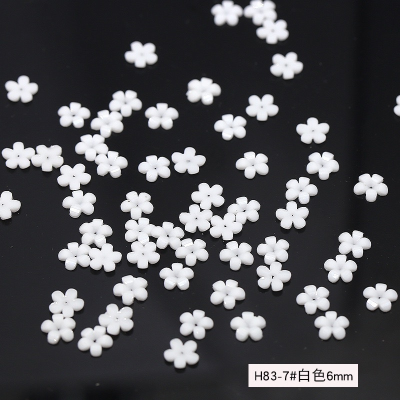 Ma White 3D Flowers 100PCS
