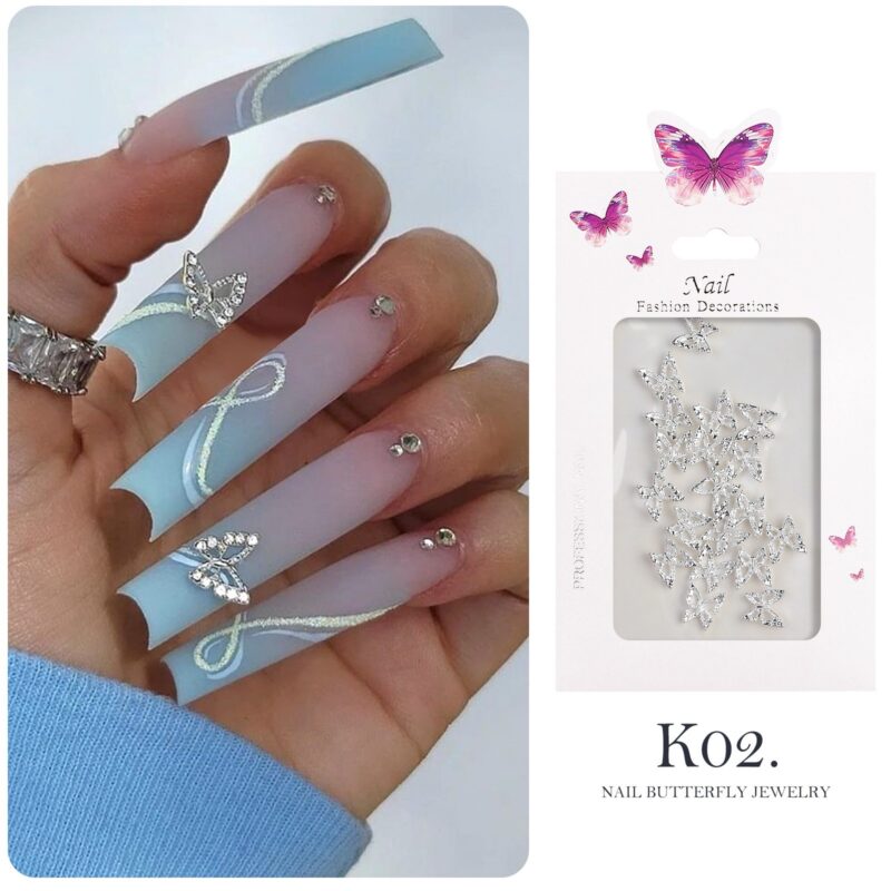 Silver Butterflies 20 Pcs