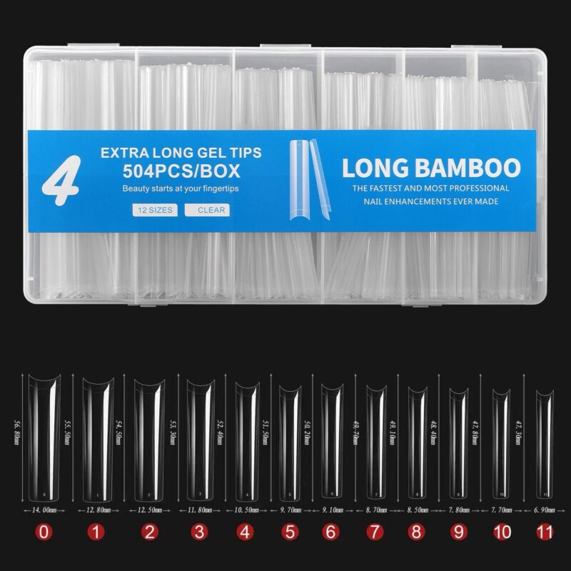 Gel Tips Long Bamboo 504 Pcs
