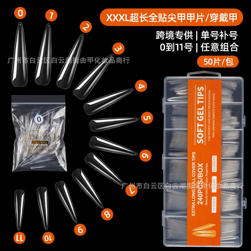 Softgel Tips Stiletto Refill 50 Pièces