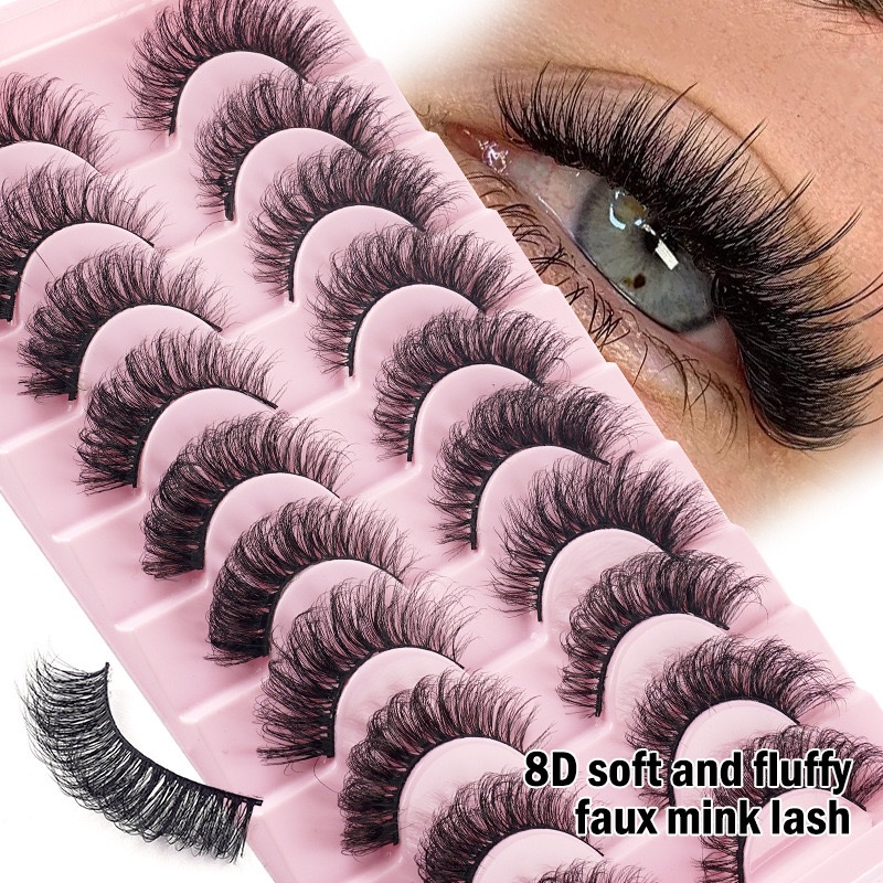10 Pairs Fluffy Mink Lashes