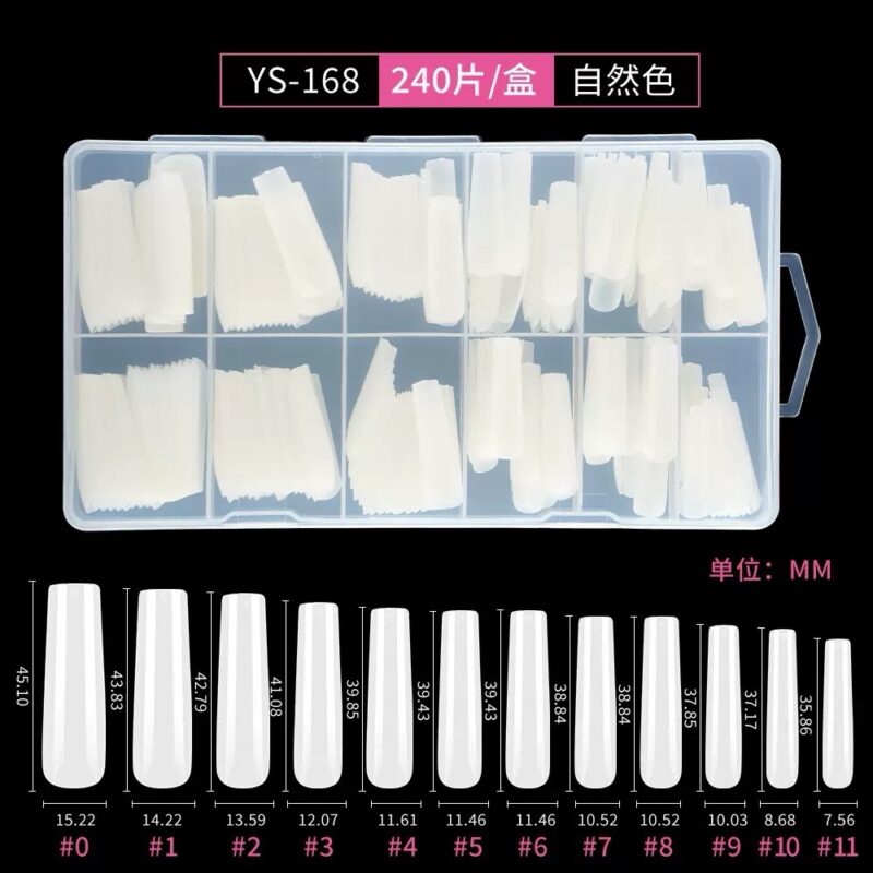 White Softgel Tips 240 Pcs
