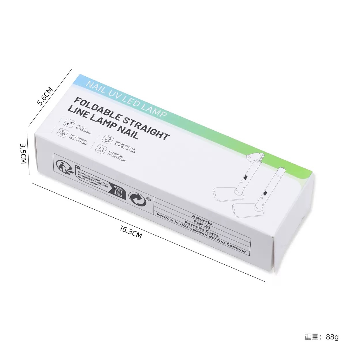 Foldable straight Line Lamp