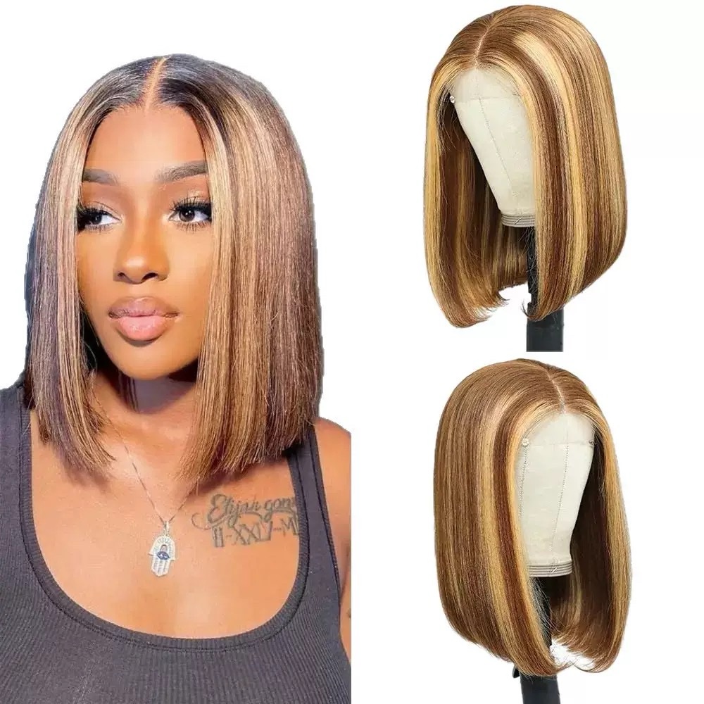 Perruque Bob Brown Blond 10 Inch