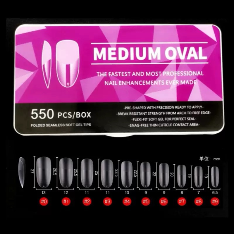 Softgel Tips Medium Oval 550