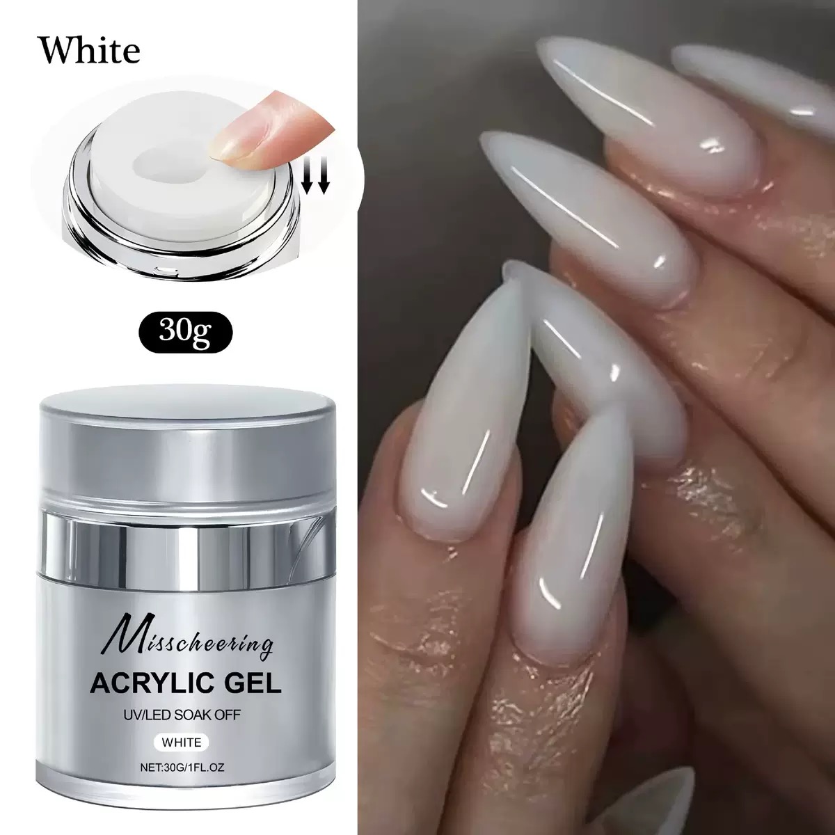 Misscheering Acrylic Gel White