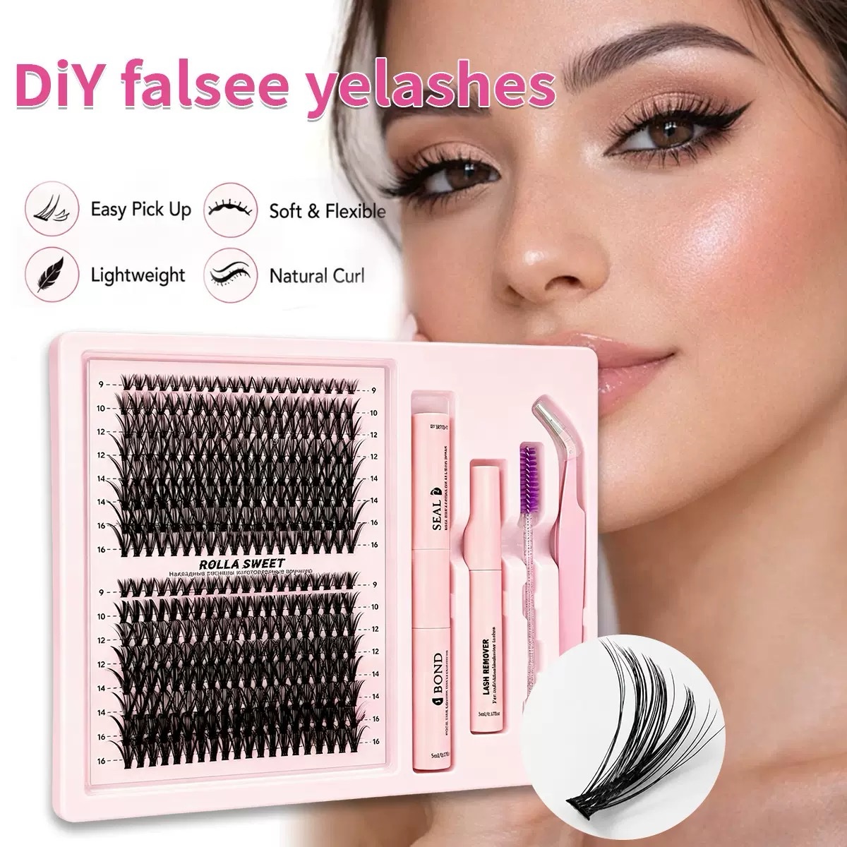 Cluster Lash Set complet Cils
